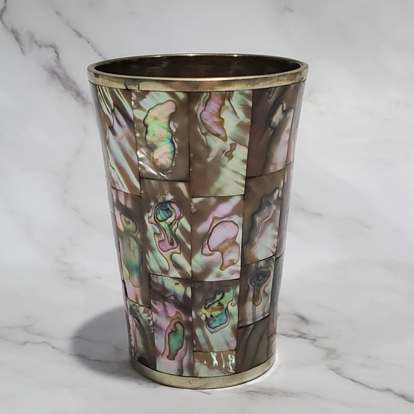 Other - Mid-Centry Mexican Mother of Pearl Abalone Tumbler